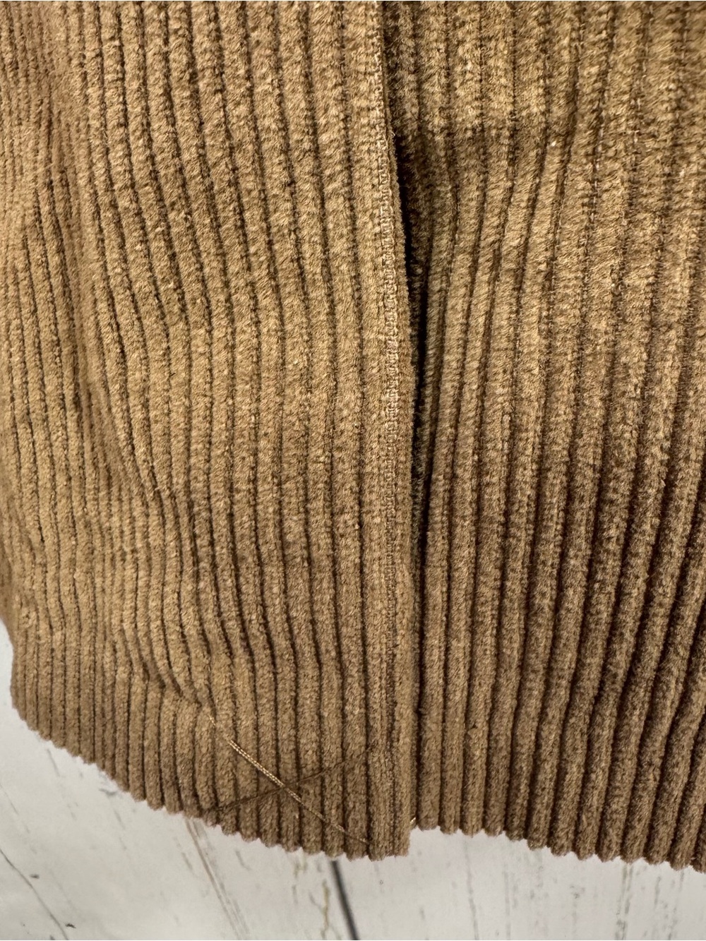HYFVE Brown Corduroy Long Blazer Size M 100% Cotton Academia Preppy Minimalist - Picture 10 of 12